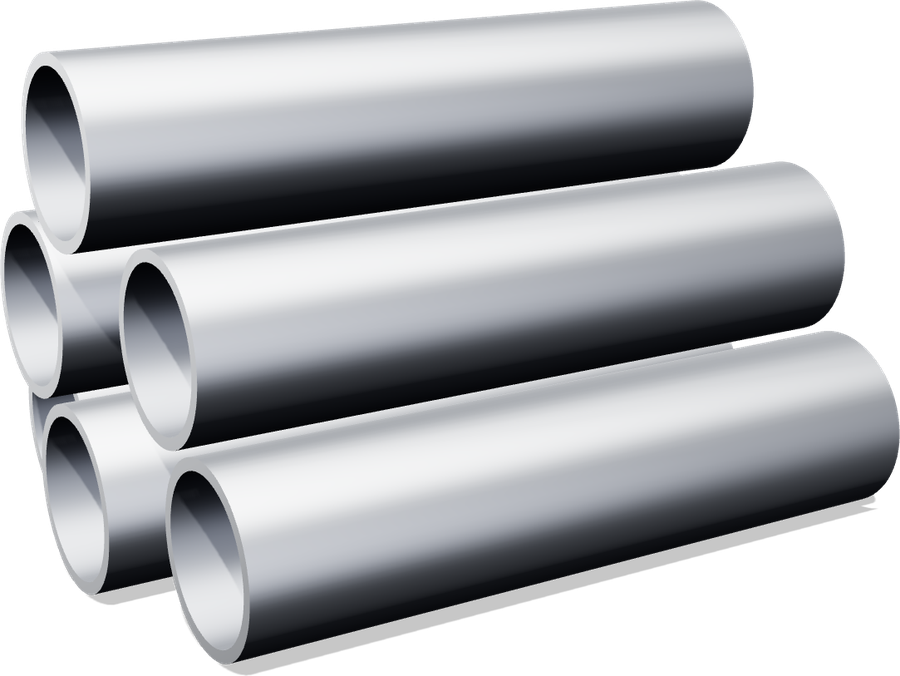 Stack of steel pipes